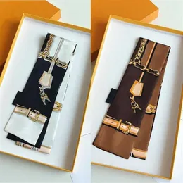 Sclass Classic Designer Handbag Scarf Beadbands Women Letter Flower Silk Scraves Bandeaux Bag Bap Bandeau 8x120cm187n