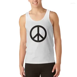 Erkek tank üstleri barış işareti sembol üst tişört sporu aksesuarları erkek kolsuz yelek fitness