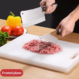 Huggblock förtjockat PE -huggtavla Meat Auxiliary Food and Fruit Cutting Knife Plastic 231215