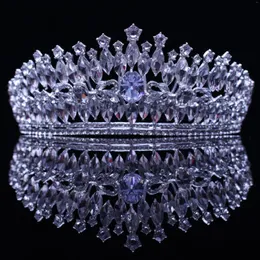 Hair Clips Fashion Style Crystal Bride Crown Headwear Women's Ball Design Zircon Embellishment Wedding Pography Party Wearing Headw