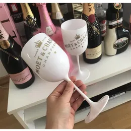 Şarap Partisi Beyaz Şampanya Kourları Kokteyl Cam Şarap Kupası Kaplama Goblet Plastik Bira Viski Bardakları343Z
