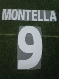 Collecable #9 Montella isim seti Adı Özelleştir Baskı Isı Transferi Futbol Rozeti Yaması