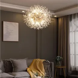 Modern LED Crystal Chandelier Light Pendant Hanging Lamp Dandelion Chandelier Lighting for Living Dining Room Decoration286o