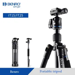 الملحقات Benro IT15 IT25 Tripod Portable Aluminium Camera Stand Recovered Recovered Travel Monopod Bag Max Max Loading 4kg