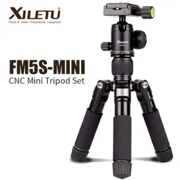 Accessoires Xiletu FM5S Tragbarer Tripode Leichtes Reisestandtablette Video Mini -Stativ mit 360 -Grad -Ballkopf für Kamera DSLR SLR