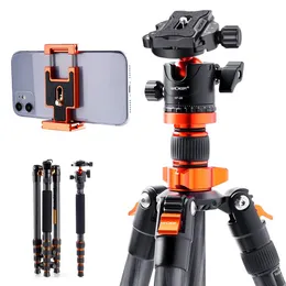 Tillbehör K F -koncept 67 tum Carbon Monopod Camera Stativ med 360 graders Ball Head Professional Compact TripoD för DSLR för Sony Camera