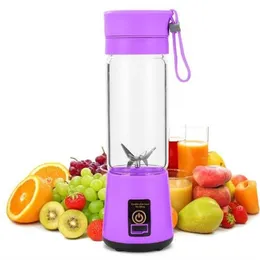 380ml portátil liquidificador casa usb recarregável 4 lâminas extrator de frutas elétrico suco mini liquidificador garrafa acessórios de cozinha t20052314i