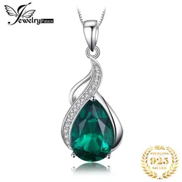 قلادة Jewelrypalace 2.7ct محاكاة Nano Emerald Sterling Sier قلادة قلادة لامرأة لا سلسلة الذهب الأصفر الذهب مطلي