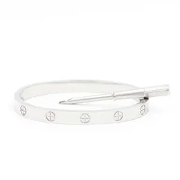 Love Screw Armbänder Manschettenarmband Luxusschmuck Paar Armreif Klassisch 5 0 Edelstahl Silber Verblasst nicht, nicht allergisch246n