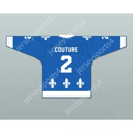 Custom PAUL COUTURE 2 LE NATIONAL DE QUEBEC BLUE HOCKEY JERSEY- LANCE ET COMPTE NEW Top Stitched S-M-L-XL-XXL-3XL-4XL-5XL-6XL