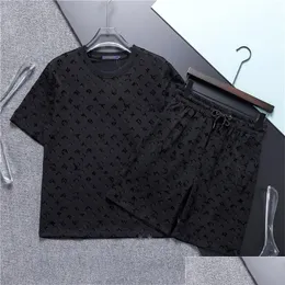 Tute da uomo Tute da uomo T-shirt Set Streetwear Casual Traspirante Abiti estivi Top Pantaloncini T-shirt Sport all'aria aperta Abbigliamento sportivo Qua Dhuam