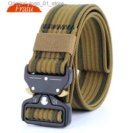 Cintos Cintos FRALU Novo Cinto de Nylon Homens Exército Tático Cinto Molle Militar T Combate Cintos Knock Off Emergência Sobrevivência Cintura Tática Engrenagem Q231216