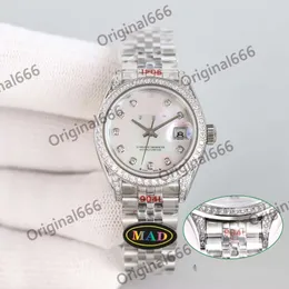 MOISSANITE WATCH WATK WATCHY FOR WOMEN DATEJUST DIOND AUTO SWISS MECHANical Montre Femme 904-Steel Original Gruby 10,3 mm Sapphire Uhre z Box Vyxj