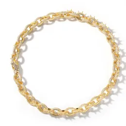 Herren Diamante Nietenketten O-Buchstaben-Halskette Armband Hiphop Diamantkette Armband Halsketten günstiger Hiphop-Schmuck Set NNT1411172s