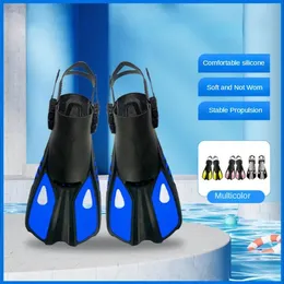 set 2022 Adult Diving Fins Adjustable Swimming Training Short Fins Mermaid Fins Swimming Shoes Men's Women's Silicone Scuba Fins