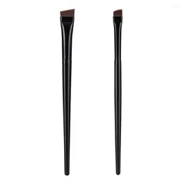 Makeup Brushes Inclined Flat Angled Brush Professional Eyeliner Eyeshadow Wooden Handle For Salon Beauty School Travel