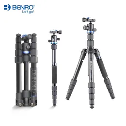 Innehavare Benro IF19 stativ Aluminium Portable Travel Reflexed Camera Stand Monopod för DSLR 5 -sektionen Bär påse Max Loading 8 kg