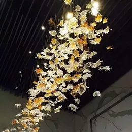 Подвесные светильники из муранского стекла, кленовый лист, Италия, дизайнерская люстра el Project, подвесные светильники для художественного оформления Ambe232W