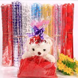 100pcs Transparent Plastic Gift Package Bag Clear Cellophane Bag Dolls Flower Gift Packing plastic1253q