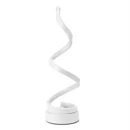 Tischlampen Y8AB SpiraI Design LED Schreibtischlampe Licht Dimmbare Nachttischlampe für Schlafzimmer Büro Arbeitszimmer Idee Geschenk Kid172a