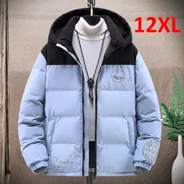 Herren Daunenparkas Plus Größe 10XL 12XL Daunenjacke Männer Winter Pufferjacke Patchwork Mode Lässig Dicke Daunenjacken Mäntel Männlich Große Größe 12XL 231215