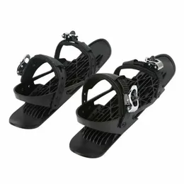 Kızak Mini Kayak Ayakkabıları Siyah Ücretsiz Boyut Ayarlanabilir Bağlayıcı Dış Mekan Snowboard Botları Orman Yolları 231215