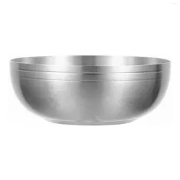 Dinnerware Sets Hand-Pulled Noodle Stainless Steel Soup Bowl Insulated Container Metal Snack Bowls