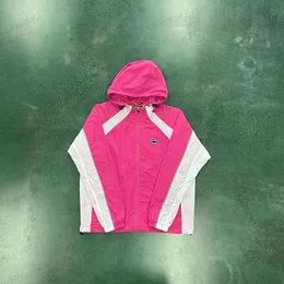 Jaquetas masculinas mulheres sol chuva windbreaker-rosa jaqueta trapstar mens hoodie carta inverno térmico com capuz 688ss 2023 moda