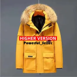 Erkekler Down Parkas Ceketler Kış İş Giysileri Ceket Açık Mekan Kalın Moda Sıcak Tutma Çift Canlı Yayın Kaz 2572