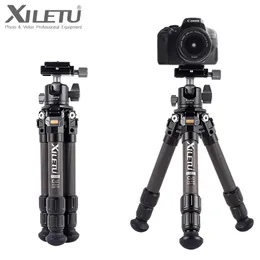 Holders XILETU Lightweight Stable Carbon Fiber Tripod w 360° Rotation Detachable Ball Head Mini Tabletop Stand For Digital Cameras DSLRS