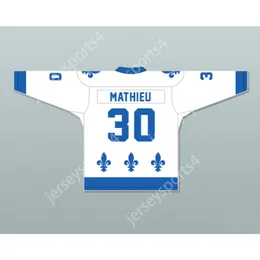 Personalizzato MICHEL MATHIEU 30 LE NATIONAL DE QUEBEC HOCKEY JERSEY- LANCE ET COMPTE NUOVO Top cucito S-M-L-XL-XXL-3XL-4XL-5XL-6XL