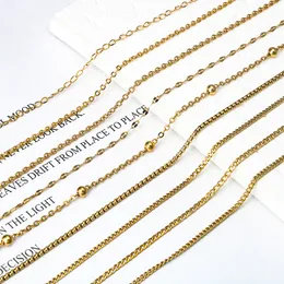 Moda jóias colares cruz meio-fio cubana cobra o corrente 18k banhado a ouro colar de corrente de aço inoxidável