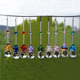 Decoraciones de jardín 9 unids/set Chakra Crystal Suncatcher Ball Prisma Colgante Fengshui Colgante Rainbow Maker Adorno de ventana Decoración del hogar 20 mm