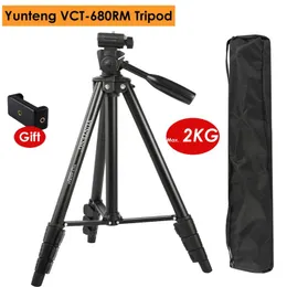 アクセサリーYunteng VCT680RM Protable Phone Aluminum Alloy Camera DSLR Tripod w/ 3wayパネルボールスマートフォン写真YouTubeのヘッド