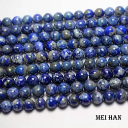 Charms meihan naturlig 6mm 8mm lapis lazuli slät runda lösa pärlor för smycken gör armband design diy freeshipping