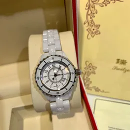 CH Orologio da donna in ceramica bianca Movimento al quarzo contatore qualità moda semplice i giovani amano il regalo di San Valentino di alta qualità 33072