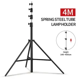 Aksesuarlar 4M Çelik Boru Işık Stand 1/4 3/8 Delik Heavyduty Tripod Braketi Kamera Işıkları LED LEACH LAMB