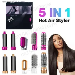 Asciugacapelli elettrico Spazzola per asciugacapelli 5 in 1 Ventilatore per capelli Pettine per styler ad aria calda Bigodino per capelli automatico Piastra per capelli professionale per Airwrap T231216