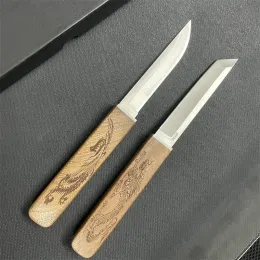 Zwei-in-eins-Tanto-/Drop-Point-Klinge mit fester Klinge, japanischer Stil, praktisches Taschenmesser, taktisches Militär, Camping, tragbares EDC-Messer, Überlebenswerkzeuge, 2 in 1, mit Geschenkbox