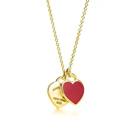 Дизайнерское ожерелье сердце ожерелье золотое ожерелье с подвеской Мода для мужчин и женщин Европа Америка Модные роскошные ювелирные изделия дизайнерское ожерелье подарок на День Святого Валентина ювелирные изделия