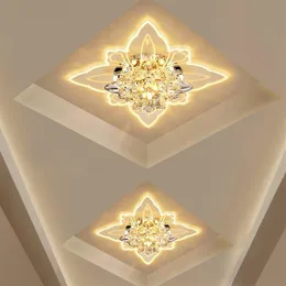 Modern LED Crystal Butterfly Taklampor vardagsrum Spotlight Corridor Aisle Taklamp Creative Porch Entrance Lighting257R