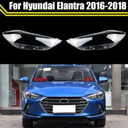 Front Car Protective Headlight Glass Lens Cover Shade Shell Transparent Light Housing Lamp för Hyundai Elantra 2016 2017 2018