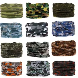 Bandanas Durag Camouflage Seamless Magic Bandana Buffs Neck Gaiter Paisley Headband Cycling Fishing Tube Face Shield Men Women Scarf Mask Cap 231216