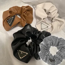 عتيقة تريانجلر triangler scrunchie جلد مطاط الشعر عصابات الأزياء مصمم أزياء فاخر رأس الجودة عالي الجودة diamond p hairclip hairs hairs autconsorie gifts