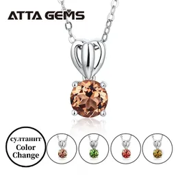 Necklace Zultanite Sier Pendant Color Change Diaspore Stone Sier Pendant Necklace Simply Fashion Style Birthday Party Jewelry