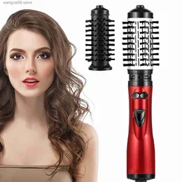 Encrespadores alisadores girando ar quente profissional secador de cabelo multifuncional alisador de cabelo pente curling escova t231216