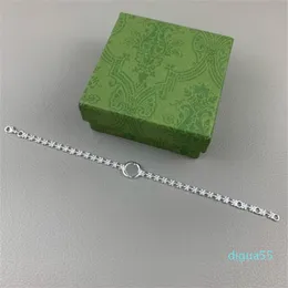 WOMANS 925 STERLING SILVER BRACELET FASION HAND CATENARY LADY LUXURYSデザイナーブレスレットシルバーリンクチェーン女性ジュエリーレター289I