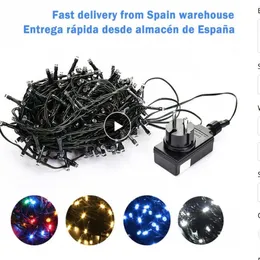 10m 20m 30m 100m 100m 방수 LED 요정 문자열 조명 Garland Christmas Party Xmas Holiday Lights Outdoor Home Decoration274U