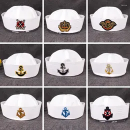 BERETS Military Hats 여성 남성 선원 선장 Navi Hat Navy Marine Cap Kids Party Cosplay Festip Festival for Children Marinero