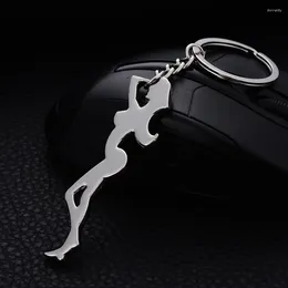 Keychains 10PCS Beauty Opener Style Key Chain Ring Holder Charm Metal Car Porte Clef Unisex Bag Keyfobs Wholesale Gift J055